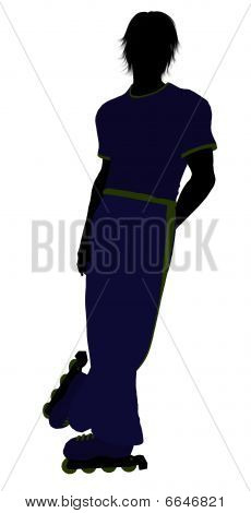 Silhueta masculina Roller Skater