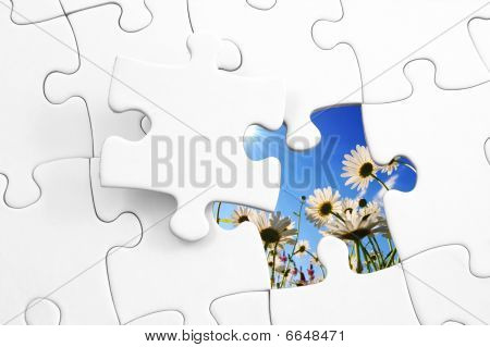 Puzzle et fleur