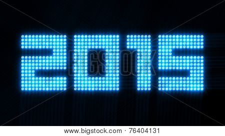 Year 2015, Quadratic Array Of Flickering Lights