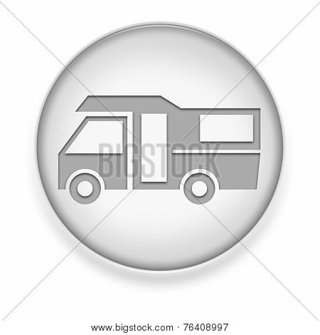 Icon, Button, Pictogram Motorhome