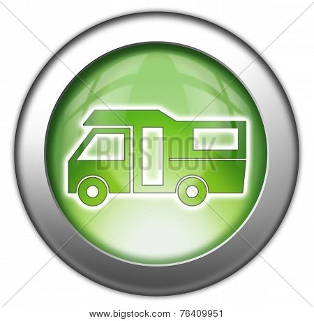 Icon, Button, Pictogram Motorhome