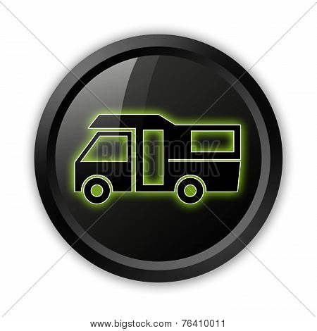 Icon, Button, Pictogram Motorhome
