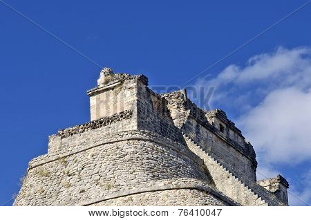 Details of the Maya pyramid of the Magician