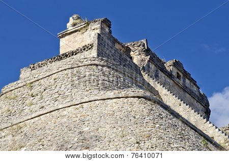 Details of the Maya pyramid of the Magician
