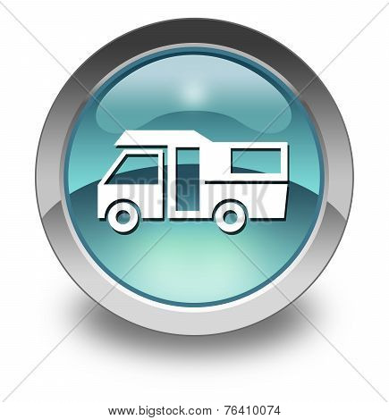 Icon, Button, Pictogram Motorhome