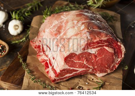 Raw Grass Fed Prime Rib Meat