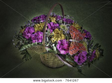 Korb mit Blumen