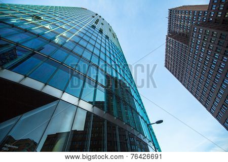 BERLIN, GERMANY - NOV 17, 2014: The Sony Center on Potsdamer Platz. Sony Center located at the Potsdamer Platz is a Sony-sponsored building complex, opened in 2000 year.