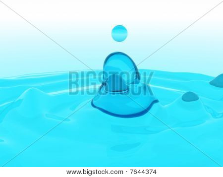 Blue Abstract Blob