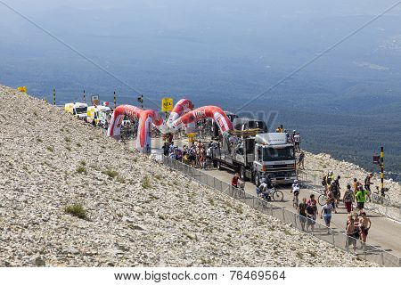 Milestone On Mont Ventoux- Tour De France 2013