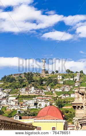 Sculpture of the Virgin in Panecillo Quito Ecuador South America