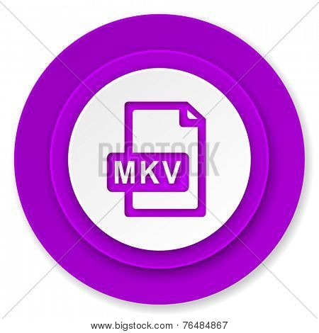 mkv file icon, violet button 