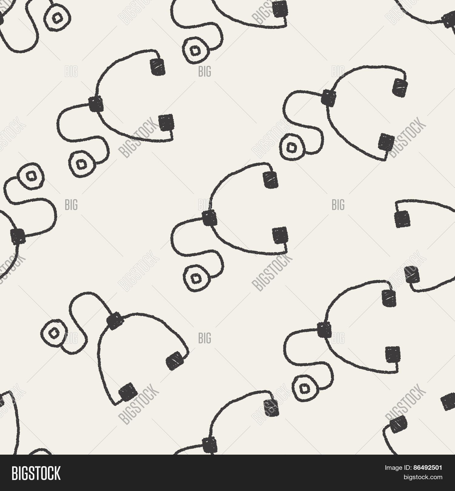 Stethoscope Doodle Vector & Photo (Free Trial) Bigstock