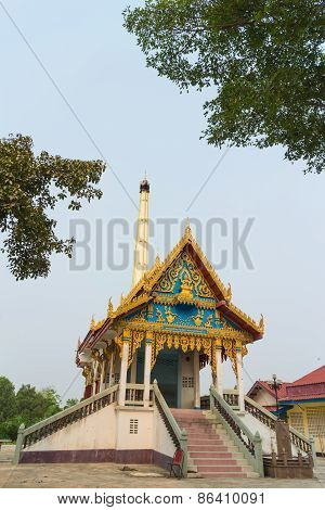 Crematory with sky background