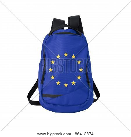 Eu Flag Backpack Isolated On White