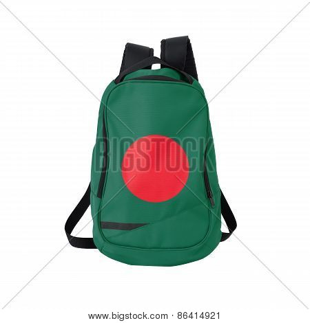 Bangladesh Flag Backpack Isolated On White