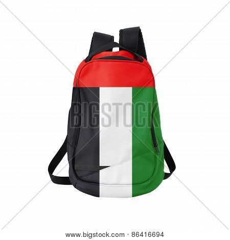Arab Emirates Flag Backpack Isolated On White