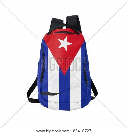 Cuba Flag Backpack Isolated On White