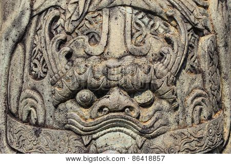 Chinese Motifs on The Statue