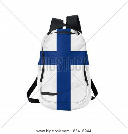 Finland Flag Backpack Isolated On White