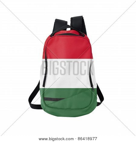 Hungary Flag Backpack Isolated On White