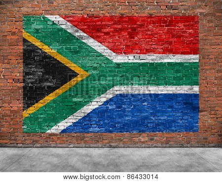 Flag Of Republic Of South Africa And Foreground