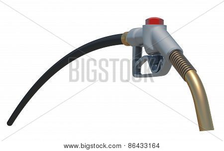 Gasoline fuel nozzle. Front view. Isolated
