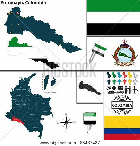 Map Of Putumayo, Colombia