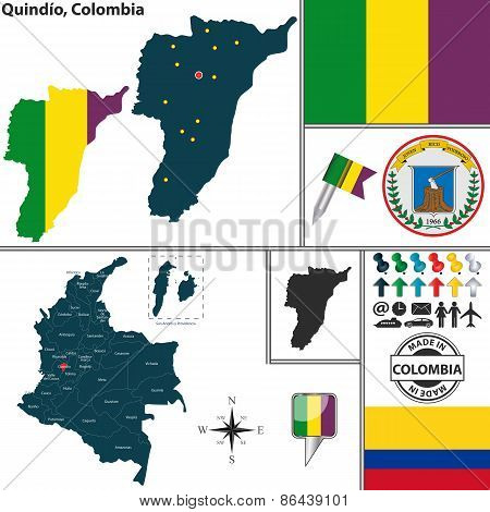 Map Of Quindio, Colombia