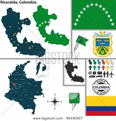 Map Of Risaralda, Colombia