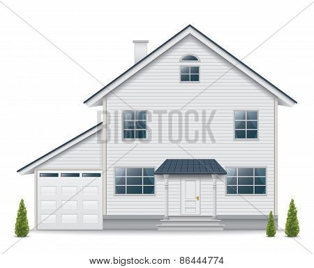 House isolated on white background