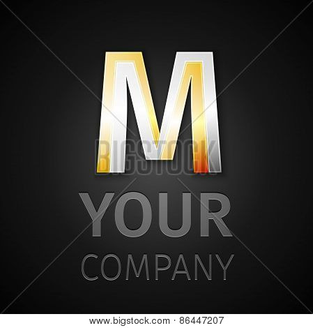 Abstract Vector Logo Letter M