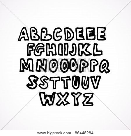 Hand drawn grunge font