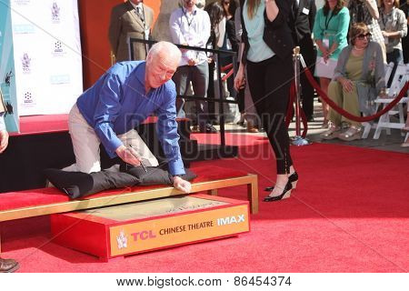 LOS ANGELES - MAR 27:  Christopher Plummer at the Christopher Plummer Hand and Foot Print Ceremony at the TCL Chinese Theater on March 27, 2015 in Los Angeles, CA