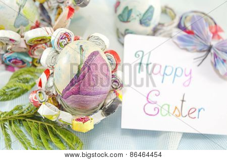 Handmade Decoupage Easter Egg