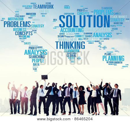 Solution Success Sloved Decision Strategic Progress Concept