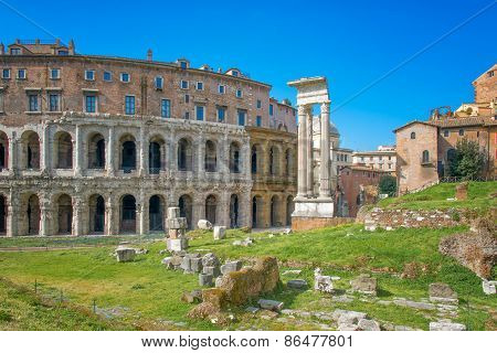 The Theater Of Marcellus Rome - Italy