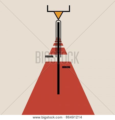 Stylized bicycle de stijl art