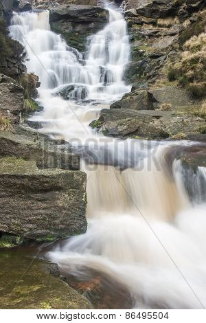 Waterfall In The Peak District National Park