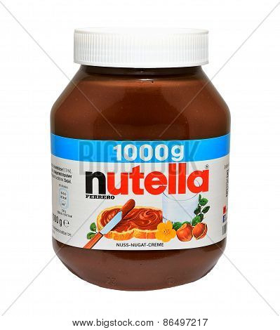 Jar With Nutella Hazelnut Spread