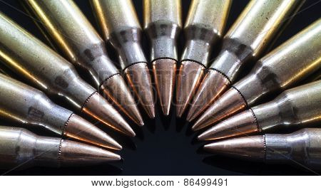 Cartridges On Black