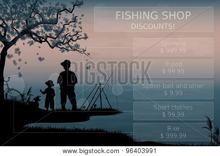 Father and son fishing