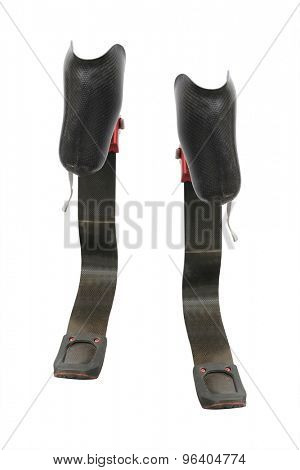 Artificial limb under the white background