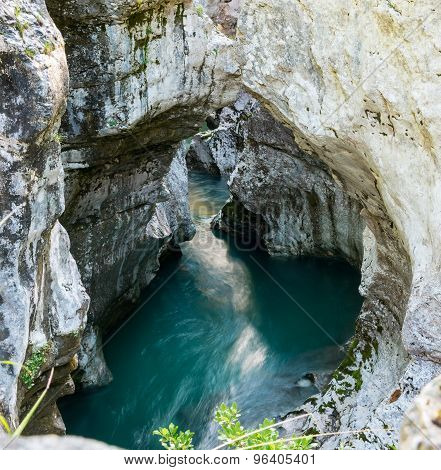 Narrow part of Soca stream