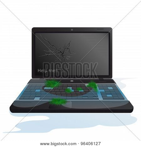 Broken laptop