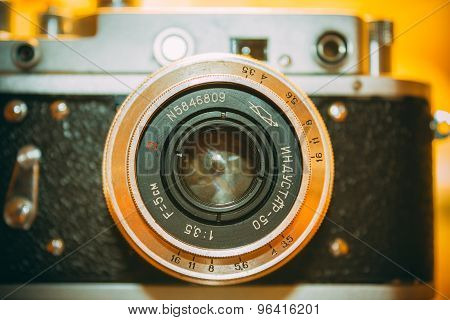 Zorki 2-S is small-format rangefinder camera introduced in 1956 by KMZ factory in Russia.