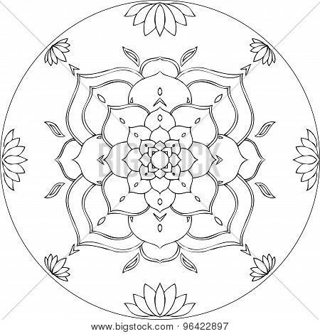 Lotus coloring mandala diksha