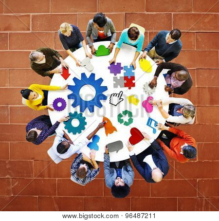 Connection Corporate Teamwork Gear Technology Concept