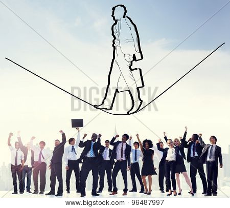 Risk Management Insurance Safety Unsteady Concept