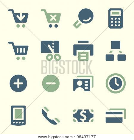 Shopping web icons set
